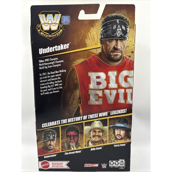 WWE Elite Legends Undertaker Series 27 Mattel 7"Action Figure New Factory Sealed - Picture 4 of 5